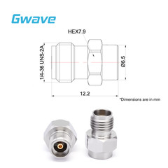 3.5mm Female RF Load Termination 26.5 GHz, 1 Watts, Passivated Stainless Steel