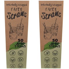 New! Paper Straws Dark Green, Individually Wrapped 7.75″x0.216″ Ships Free
