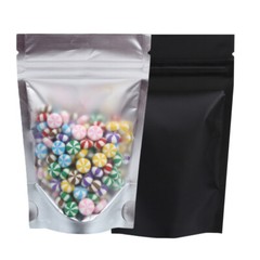 100 New Stand Up Mylar QuickQlick™ Resealable Bags Zip Multiple Colors and Sizes