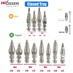 Hiossen/Nobel/Straumann Open/Closed Tray Posts Healing & Locator Abutments Caps
