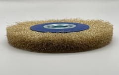2Pcs 6″ INCH ROUND BRASS WIRE BRUSH WHEEL FOR BENCH GRINDER | RUST/PAINT REMOVAL