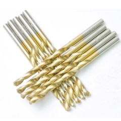Drillforce 10PCS 3/8″ Titanium Drill Bits Set HSS Metal Woodworking Drill Bit