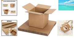 Eco-Friendly 5x5x5 Shipping Boxes – Pack of 6, Durable Cardboard Mailers