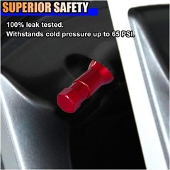 5PCS Aluminum Alloy Snap-in Tire Valve Stems for 0.453 Inch 11.5mm Color: Red