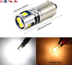 400LM Super Bright 3030 5-SMD BA9 BA9S 53 57 1895 64111 LED Car Light Bulb 12V 2