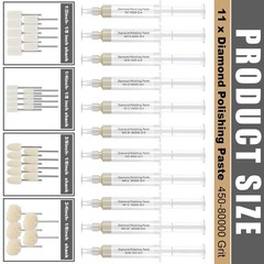 Diamond Polishing Kit 47pcs Buffing Bits and Lapping Paste for Jewelry Coins
