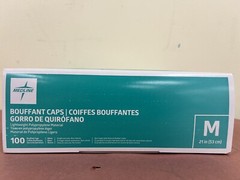 100 Count – Medline 21” Blue Bouffant Cap Non-Woven Disposable Hairnet CRI1002