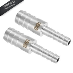 uxcell 2Pcs 5/8″ to 5/16″ Hose Barb Reducer Pipe Fitting, 304