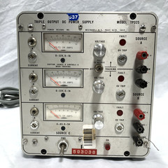 Power Designs TP325 Triple Output DC Power Supply 0-32V 1A, 0-6V 5A See VIDEO
