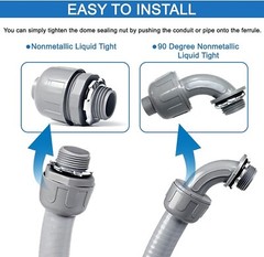 3/4″ 25ft Electrical Conduit Kit – Flexible Non-Metallic Liquid-Tight Conduit