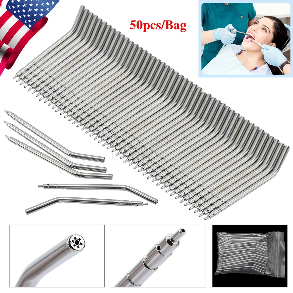 Dental Autoclavable Air Water Spray 3-Way Syringe Stainless Steel Nozzles Tips