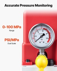 VEVOR Electric Hydraulic Pump 750W 10000 PSI Single Acting Pump Solenoid Valve