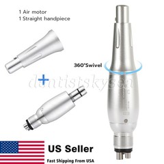 Dental 4:1 Hygiene Prophy Handpiece 360° Swivel Straight Cone Air Motor 4Holes