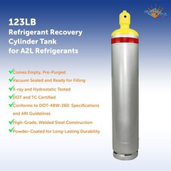 Flame King 123LB Capactiy Refrigerant Recovery Cylinder Tank – A2L Refrigerants