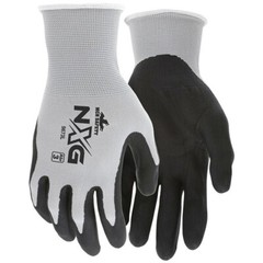 MCR Memphis Glove 9673XS NXG Foam Nitrile Dip Gloves, X-Small, Black/Gray