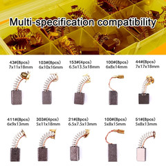 Universal 48Pcs Carbon Motor Brush Set (10 Sizes), Electric Motor Brushes, Power