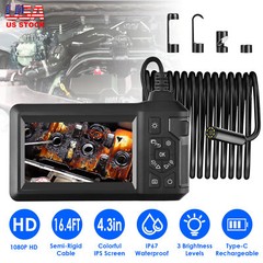 1080P Endoscope Camera w/8 LED Light 8mm Borescope Inspection Camera-Handheld