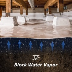 Crawl Space Vapor Barrier – 14 mil 10′ x 100′, Crawlspace Encapsulation kit