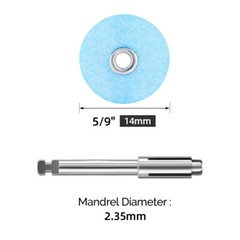 AZDENT Dental finishing and polishing CA 2.35mm Discs Coarse Medium Fine mandrel