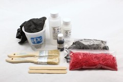 DIY CHOPPED CARBON FIBER KIT WITH REAL CARBON FIBER WITH RED FIBERGLASS