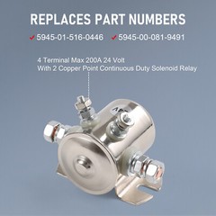 24V Continuous Duty Solenoid Relay 24063 For Golf Carts Winch Marine in Rush He