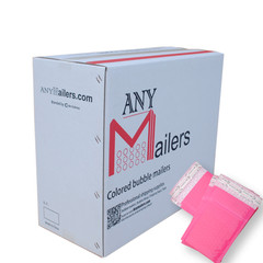AirnDefense 500 #0 6.5X10″ Pink Poly Bubble Mailers Shipping Padded Envelope