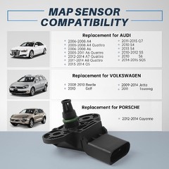 MAP Manifold Absolute Pressure Sensor – Replacement for A4 A6 A8 Q5 Q7, Golf Jet