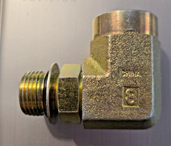 SAE 8 Male x SAE 8 Female 90 Degree Elbow / Adapter Hydraulic fitting