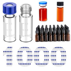 1000Pack 2ml Autosampler Vials+4/10ml Clear Glass Vials+Amber Dropper Bottles US