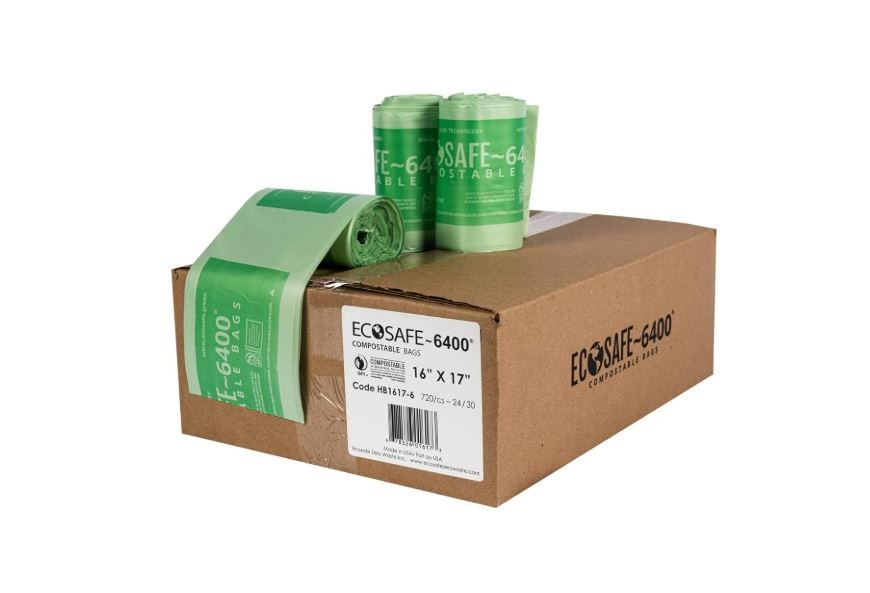 EcoSafe-6400 HR1617-6 Certified Compostable Bag – Small 2.5 Gallon Pack of 720