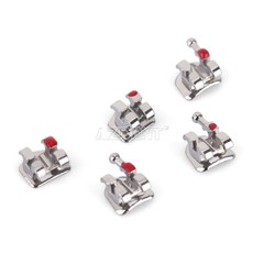 5 Packs AZDENT Dental Orthodontic Metal Brackets Braces Mini Roth.022 Hooks 345