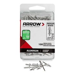 Arrow 1/8 in. D X 1/4 in. Aluminum Rivets Silver 100 pk RMA1/8IP