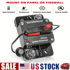 300A AMP Circuit Breaker Fuse Reset 12V-48V DC Car Boat Auto Waterproof