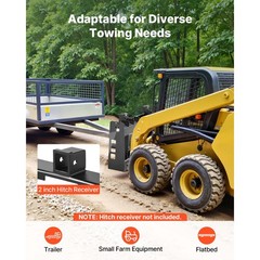 Uimoso 45″ Skid Steer Pallet Frame with Hitch Receiver and Spear Sleeves 4000lbs