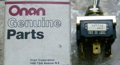 185-4689 ONAN TOGGLE POWER SWITCH NOS 25 amp/125/250V On-ON 8 Terminal GenSet