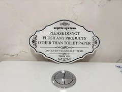 2Pcs Septic System Bathroom Sign, Do Not Flush Rules Banner，8×5inchThick Acry…
