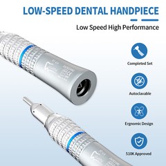 eLabPal Dental Slow Low Speed Straight Handpiece Nose Cone E-type Fit NSK Style