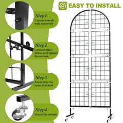 Display Grid Rack 5.2 ft Panel Detachable Stand Craft Art Gridwall Retail Tower