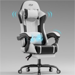 Massage Gaming Chair with Footrest, Computer Chair with Headrest, Gamer Chair