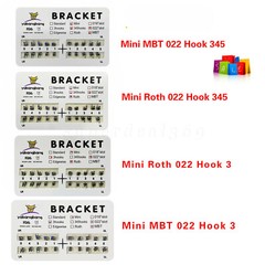 1-200 Packs Dental Orthodontic Brackets Braces Mini MBT 022 Slot 345 Hooks New