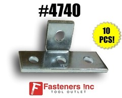 (QTY of 10) 4-Hole 90° Bent “T” Corner Angle for Unistrut Channel #4740 P1033