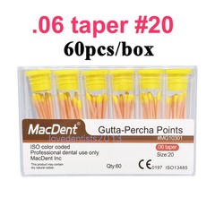 60/120pcs Dental Gutta Percha Points Full Taper 0.02/0.04/0.06 Size 15-40 45-80