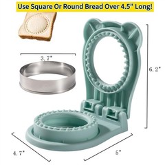 CHICHAUS Uncrustable Sandwich Maker, 5.6 x 4.5 x 1.6 inches, Light Blue