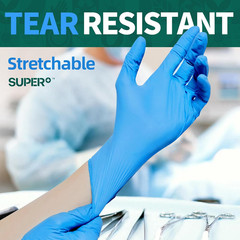Supmedic Vinyl Disposable Exam Gloves, 4Mil Powder-Free Latex-Free Food Grade Co