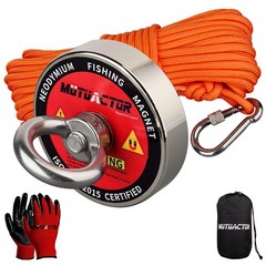 400lbs Neodymium Magnet Fishing Kit with 20m Rope for Treasure Hunting