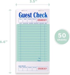 Guest Check Books Guest Checks for Servers, Server Note Pads, Waitress booklets