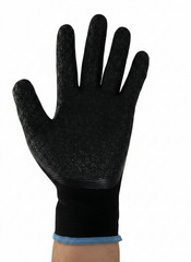 12 Pair Gasoline Black Safety Gloves Latex Coated Grip Cut Resistant