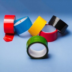 24 Rolls Red Color Packing Tape 72 mm x 55 Yards General Purpose Tape, 2 Mil