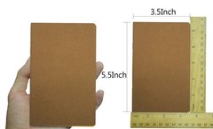 12 Pack Blank Pocket Notebooks Mini Brown Journals