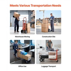 Uimoso 4-in-1 Aluminum Hand Truck, 1000 lbs Capacity, Convertible Dolly